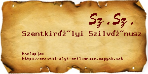 Szentkirályi Szilvánusz névjegykártya